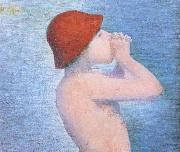 Georges Seurat Detail of Bather oil painting